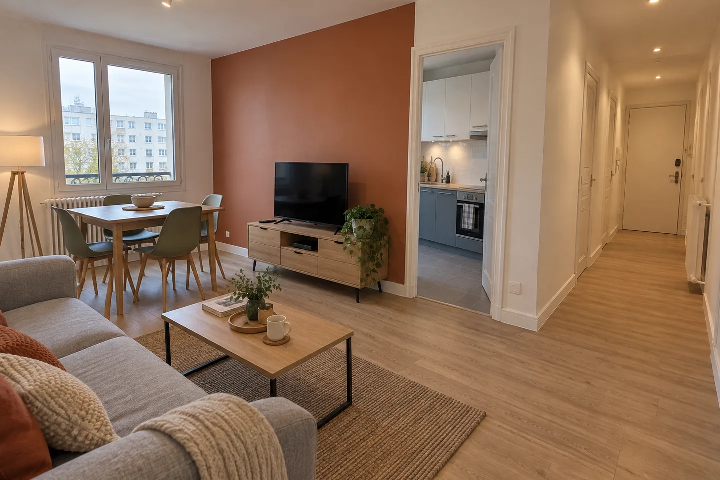Appartement rénové en Île-de-France — visualisation réaliste